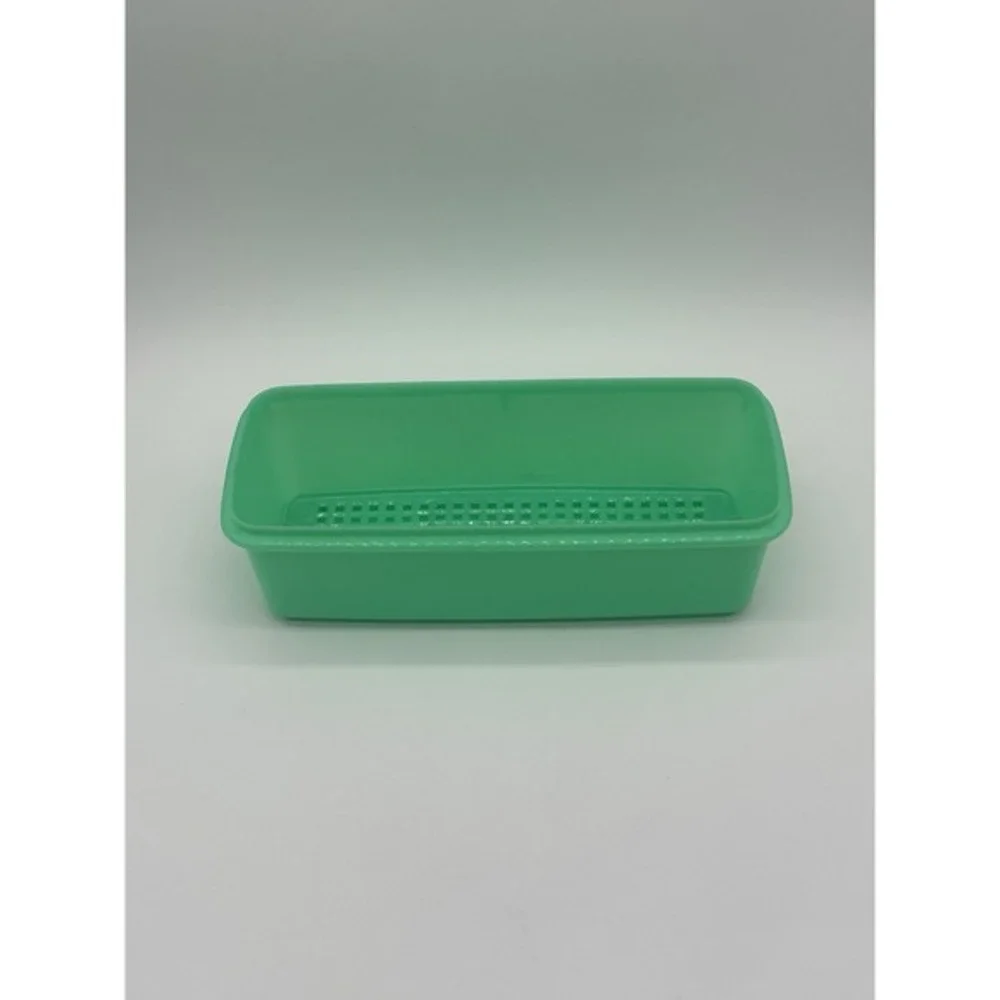 Vintage 2pc Tupperware Jadeite Green Celery Keeper Container 782‎ & Insert.